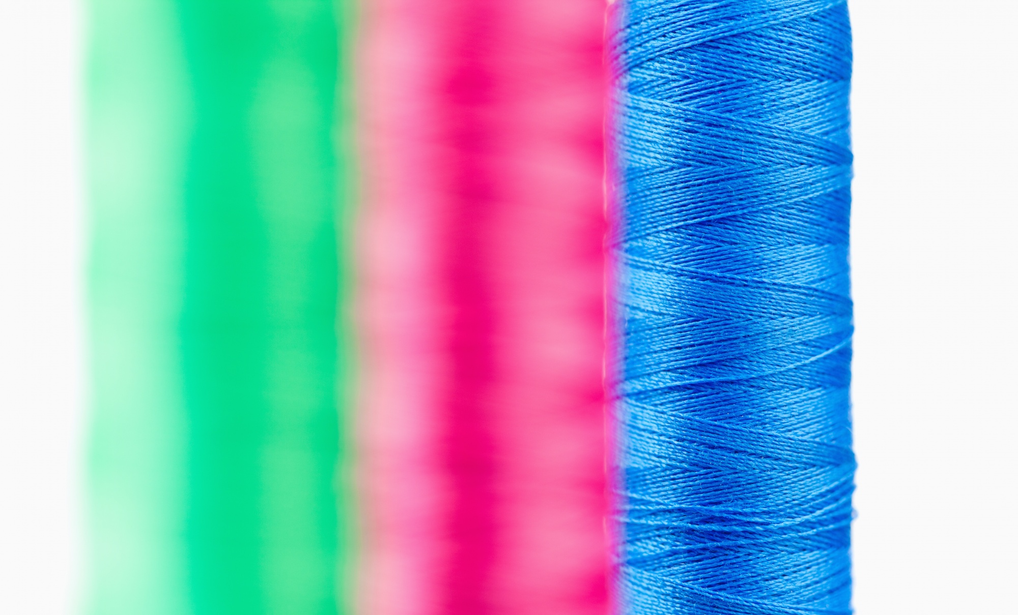 Close-up of neon thread embroidery